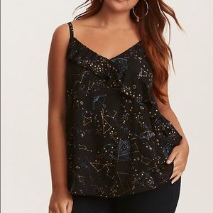 Torrid Ruffle Constellation Georgette Cami Top